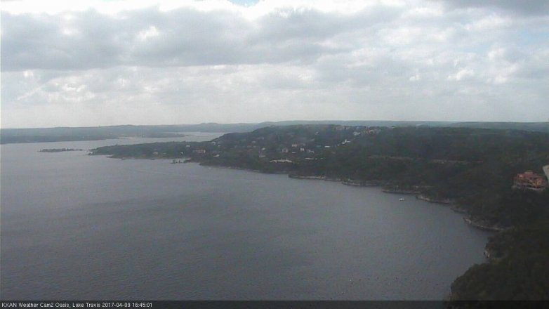 Lake Travis webcam, April 9, 2017 3:55 PM CT