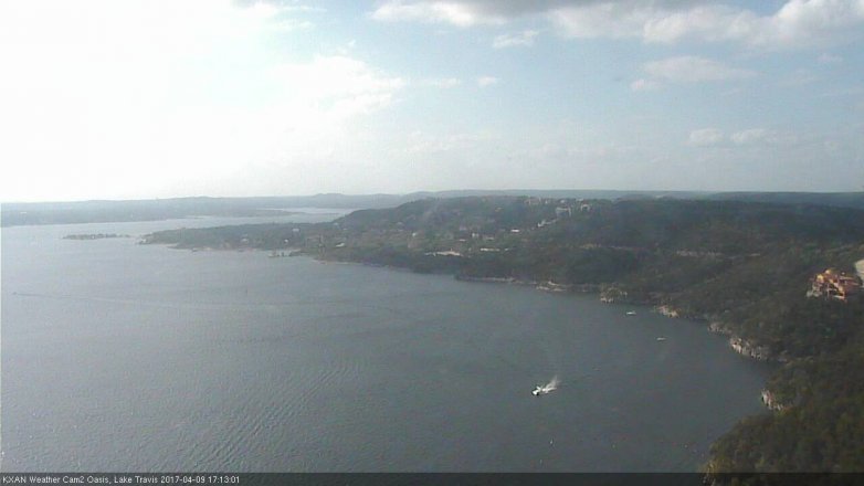 Lake Travis webcam, April 9, 2017 4:10 PM CT