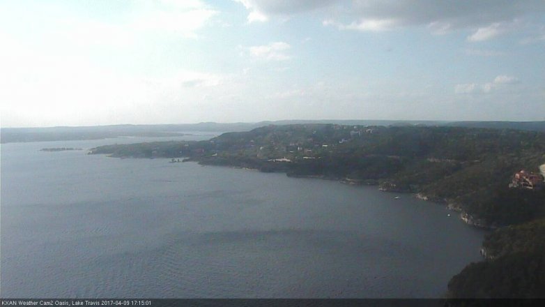 Lake Travis webcam, April 9, 2017 4:30 PM CT