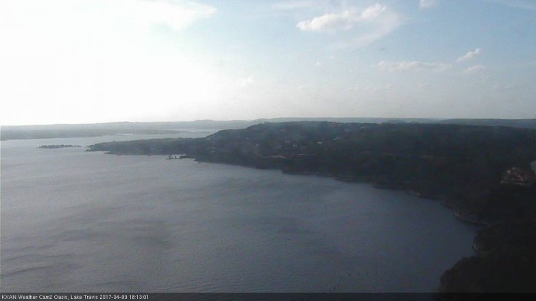 Lake Travis webcam, April 9, 2017 5:10 PM CT