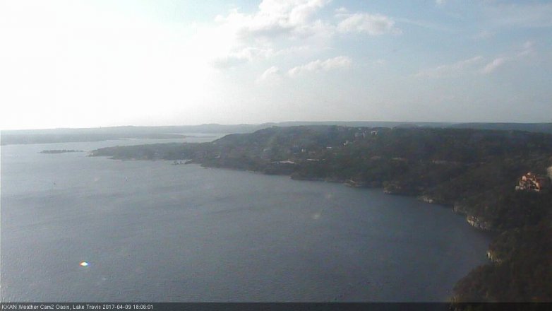 Lake Travis webcam, April 9, 2017 5:15 PM CT