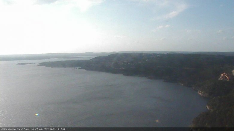 Lake Travis webcam, April 9, 2017 5:20 PM CT