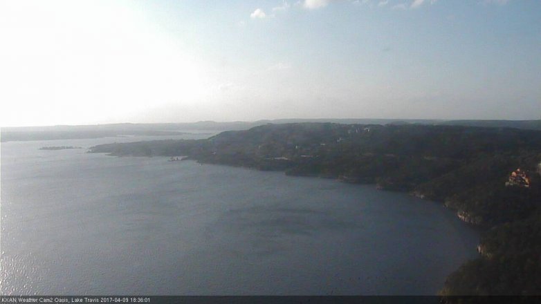 Lake Travis webcam, April 9, 2017 5:35 PM CT