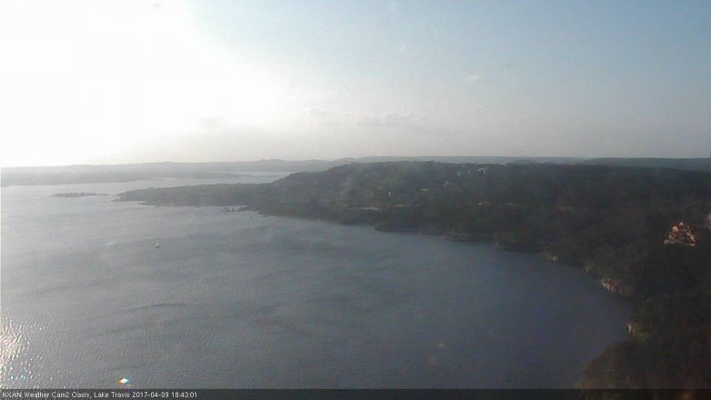 Lake Travis webcam, April 9, 2017 5:50 PM CT