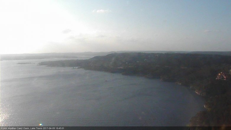 Lake Travis webcam, April 9, 2017 6:00 PM CT