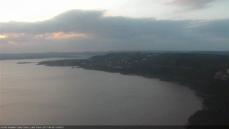 Lake Travis webcam, April 9, 2017 7:05 PM CT