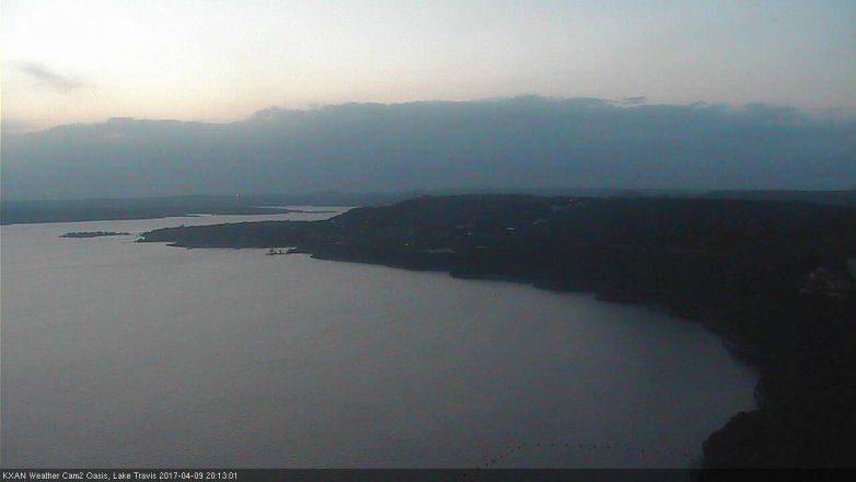 Lake Travis webcam, April 9, 2017 7:10 PM CT