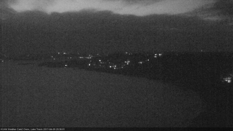 Lake Travis webcam, April 9, 2017 7:35 PM CT