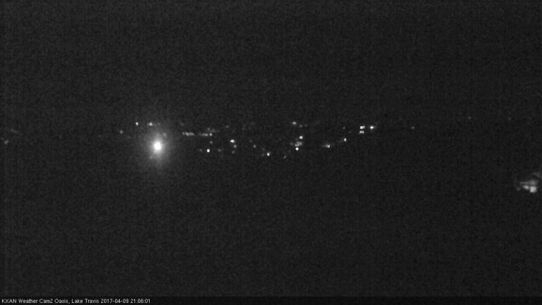 Lake Travis webcam, April 9, 2017 8:05 PM CT