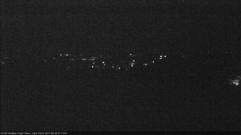 Lake Travis webcam, April 9, 2017 8:10 PM CT