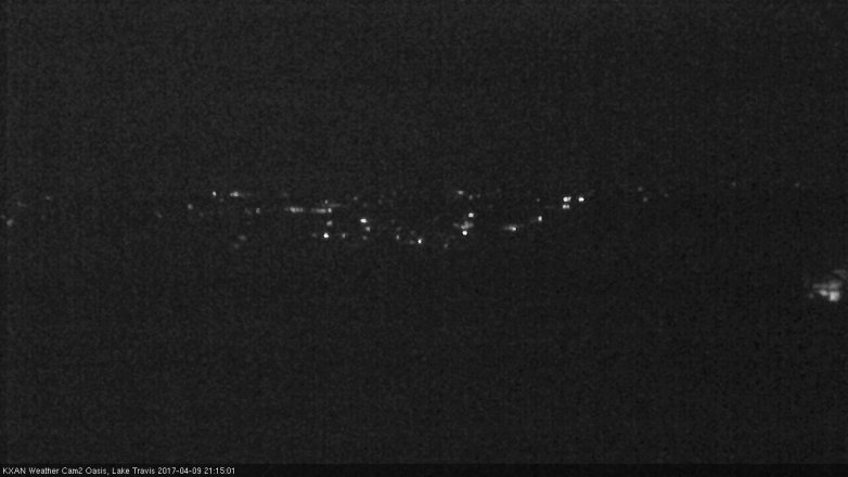 Lake Travis webcam, April 9, 2017 8:20 PM CT