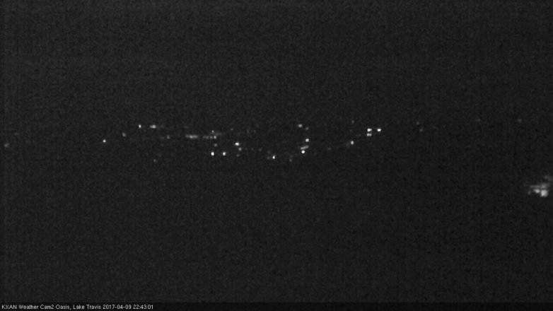 Lake Travis webcam, April 9, 2017 9:40 PM CT