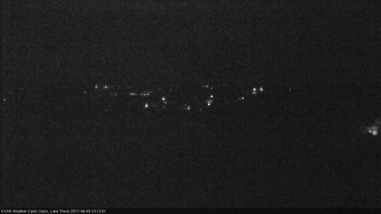 Lake Travis webcam, April 9, 2017 10:30 PM CT