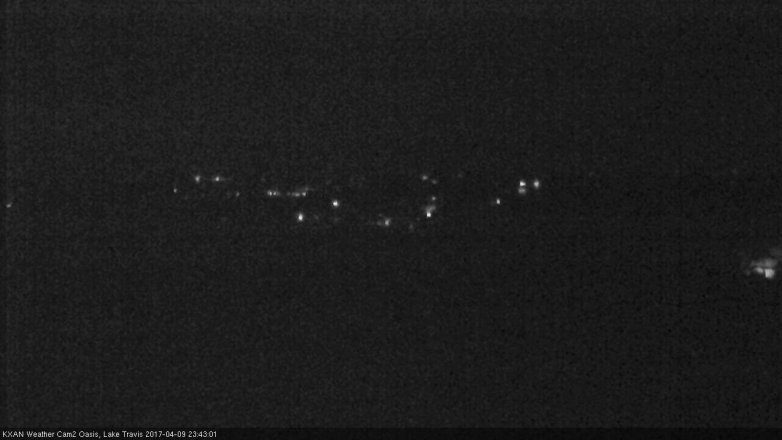 Lake Travis webcam, April 9, 2017 10:50 PM CT