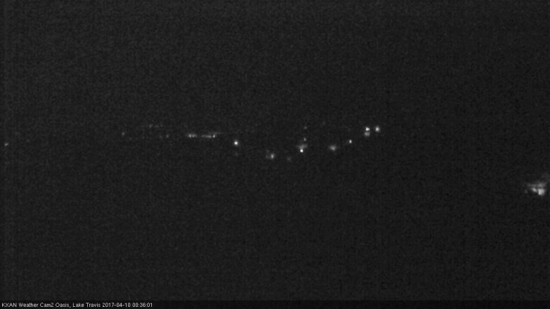 Lake Travis webcam, April 9, 2017 11:45 PM CT