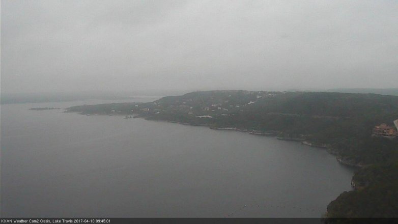 Lake Travis webcam, April 10, 2017 9:05 AM CT