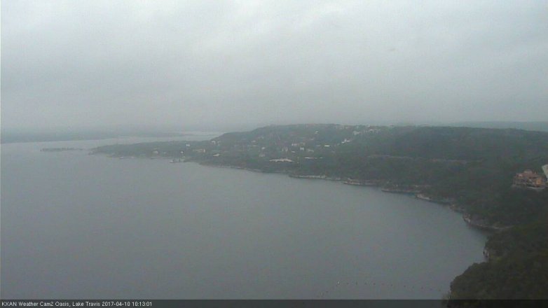 Lake Travis webcam, April 10, 2017 9:35 AM CT