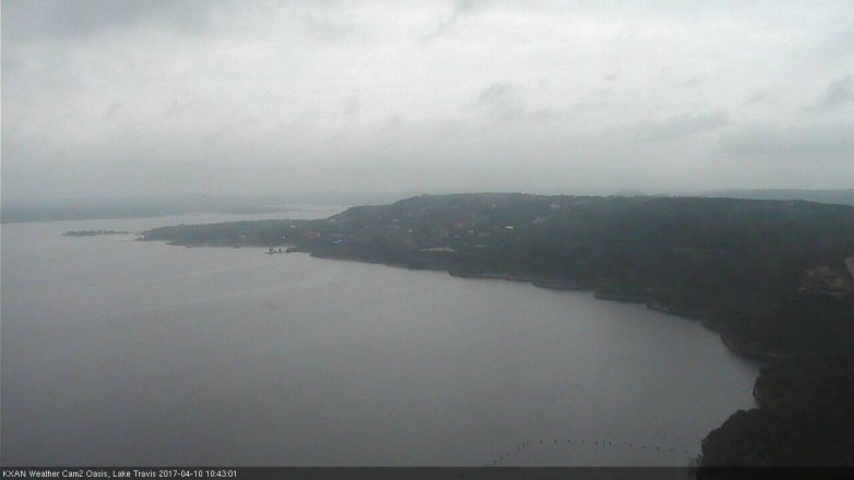 Lake Travis webcam, April 10, 2017 9:50 AM CT
