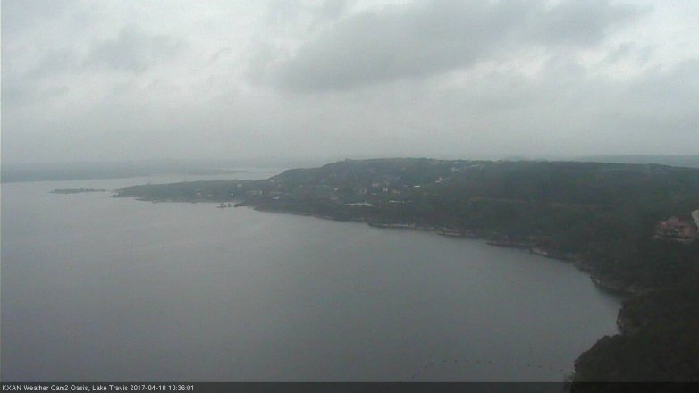 Lake Travis webcam, April 10, 2017 9:55 AM CT