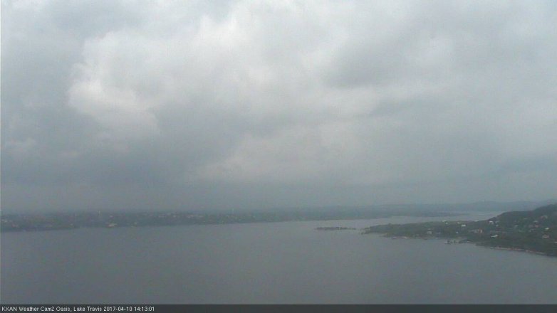 Lake Travis webcam, April 10, 2017 1:15 PM CT