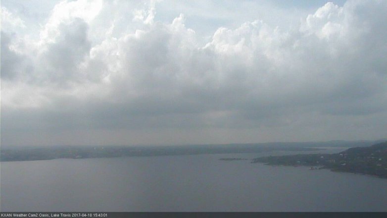 Lake Travis webcam, April 10, 2017 2:45 PM CT