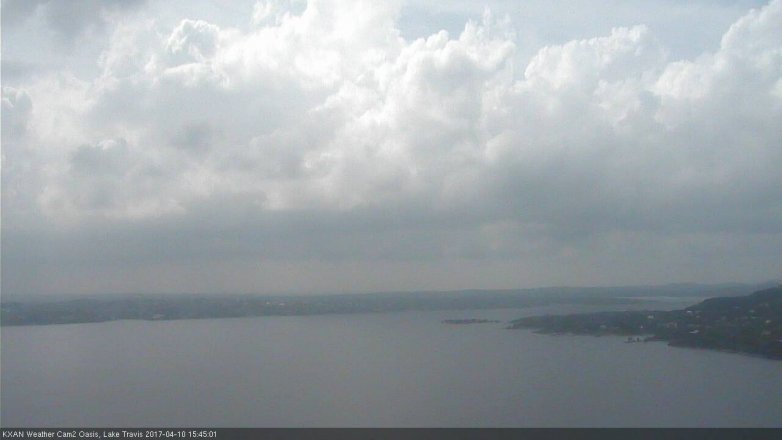 Lake Travis webcam, April 10, 2017 3:05 PM CT