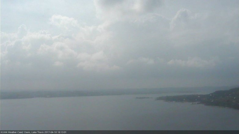 Lake Travis webcam, April 10, 2017 3:20 PM CT