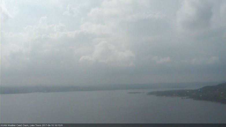Lake Travis webcam, April 10, 2017 3:30 PM CT