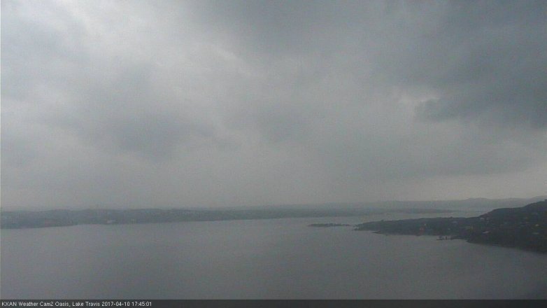 Lake Travis webcam, April 10, 2017 4:45 PM CT