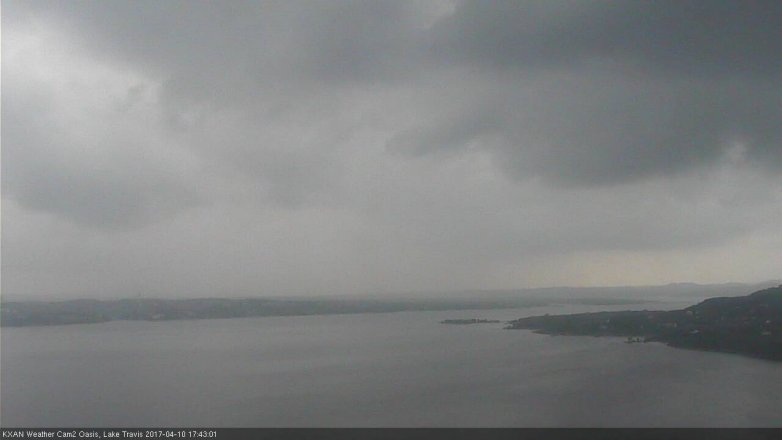 Lake Travis webcam, April 10, 2017 4:50 PM CT