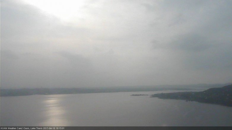 Lake Travis webcam, April 10, 2017 5:15 PM CT
