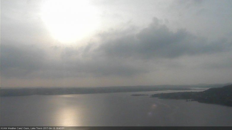 Lake Travis webcam, April 10, 2017 5:40 PM CT