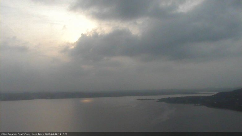 Lake Travis webcam, April 10, 2017 6:10 PM CT