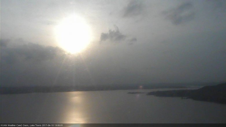 Lake Travis webcam, April 10, 2017 6:25 PM CT