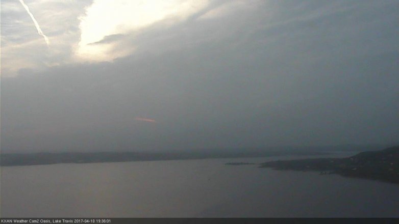 Lake Travis webcam, April 10, 2017 6:35 PM CT