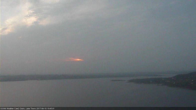 Lake Travis webcam, April 10, 2017 6:55 PM CT