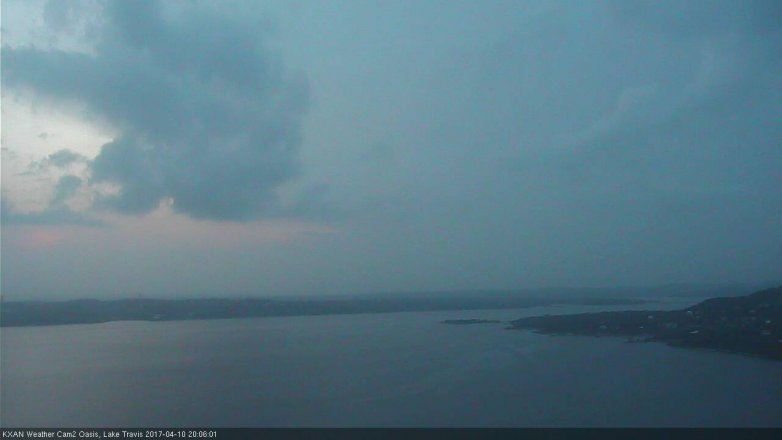 Lake Travis webcam, April 10, 2017 7:10 PM CT
