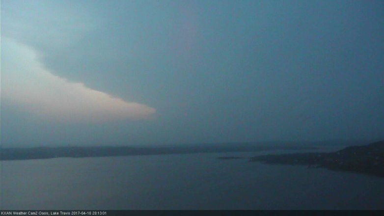 Lake Travis webcam, April 10, 2017 7:15 PM CT