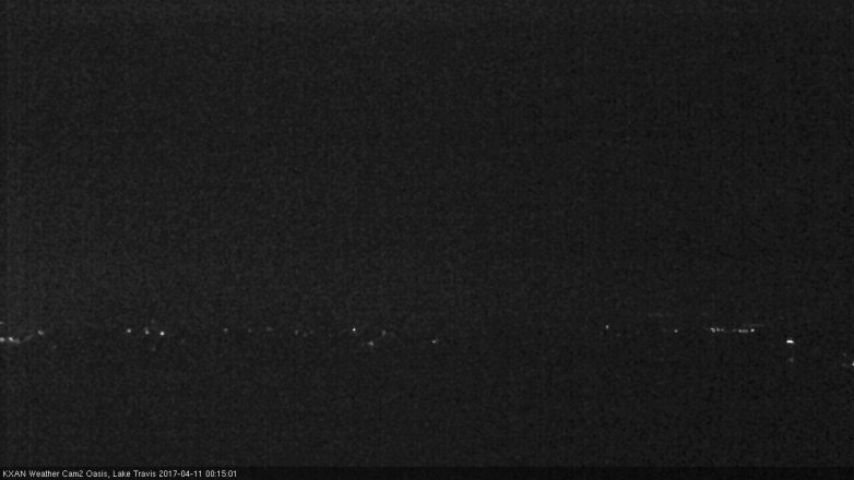 Lake Travis webcam, April 10, 2017 11:20 PM CT