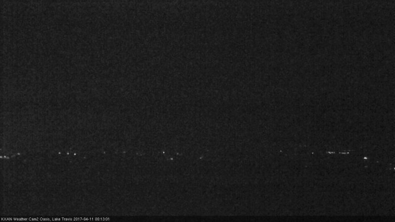 Lake Travis webcam, April 10, 2017 11:25 PM CT