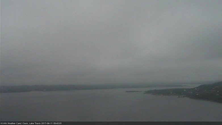 Lake Travis webcam, April 11, 2017 9:00 AM CT