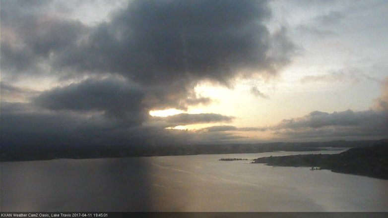 Lake Travis webcam, April 11, 2017 6:50 PM CT