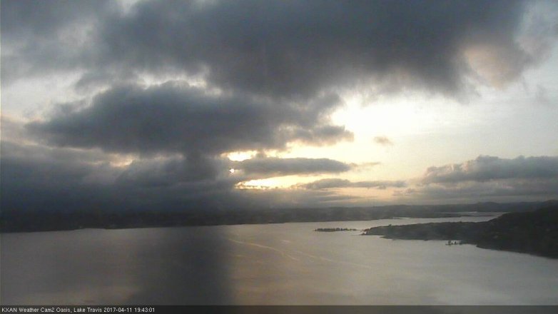 Lake Travis webcam, April 11, 2017 7:05 PM CT