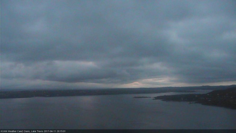 Lake Travis webcam, April 11, 2017 7:15 PM CT