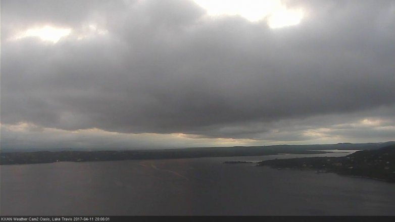Lake Travis webcam, April 11, 2017 7:30 PM CT