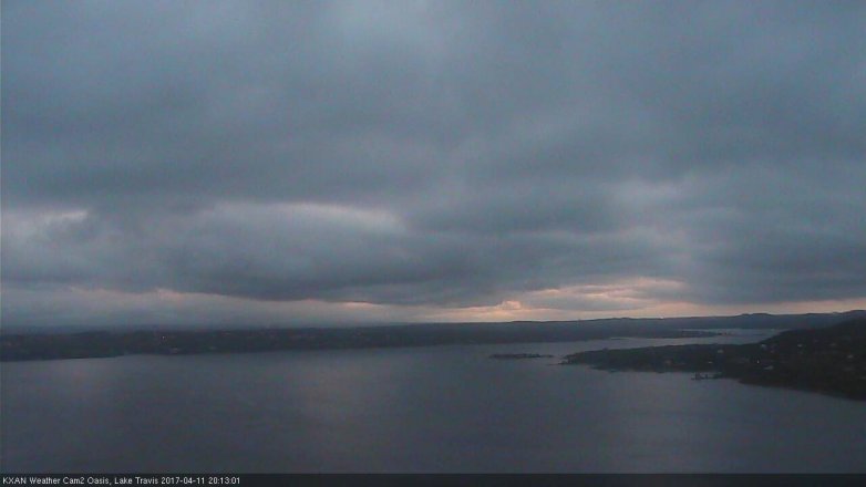 Lake Travis webcam, April 11, 2017 7:35 PM CT