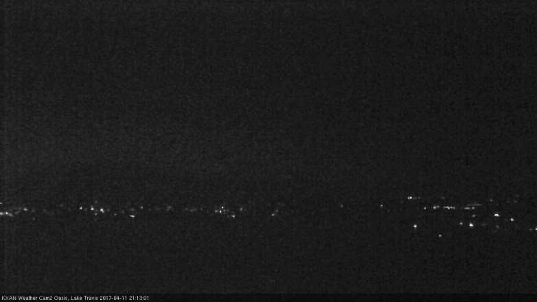 Lake Travis webcam, April 11, 2017 8:30 PM CT