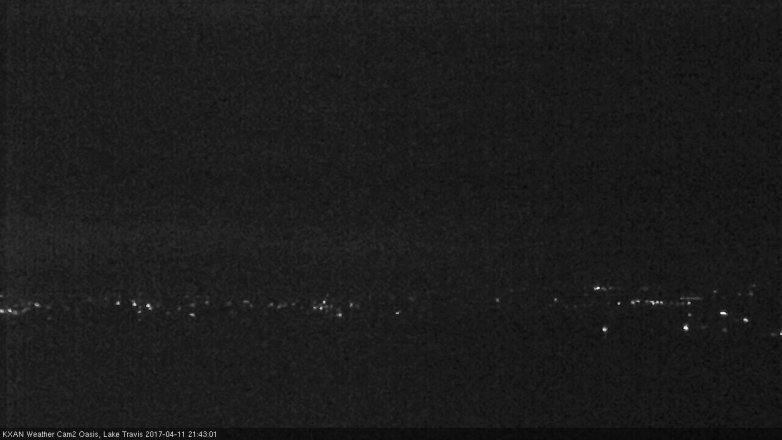 Lake Travis webcam, April 11, 2017 9:00 PM CT
