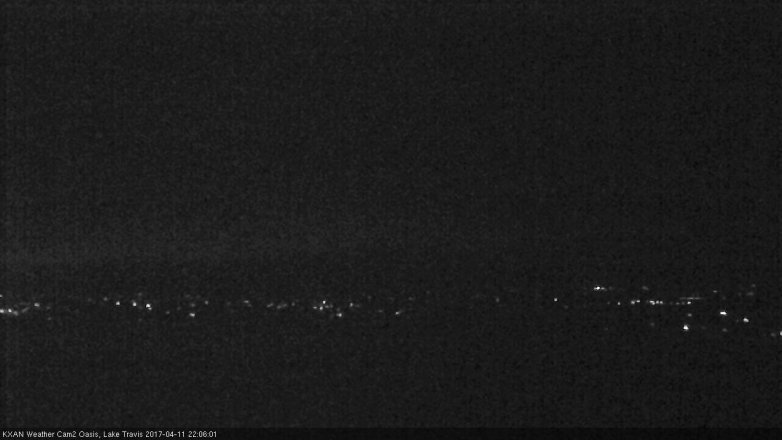 Lake Travis webcam, April 11, 2017 9:20 PM CT