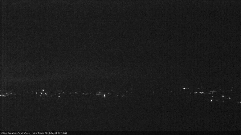 Lake Travis webcam, April 11, 2017 9:35 PM CT
